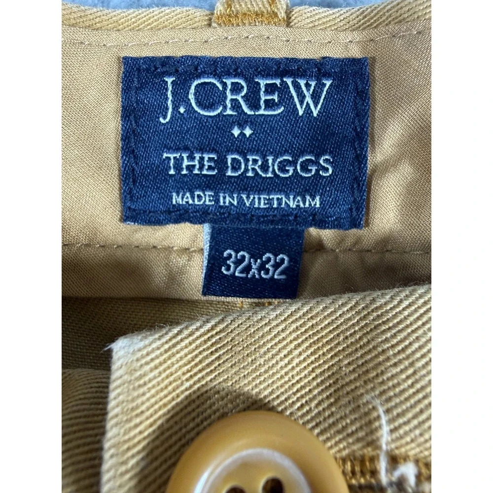 J Crew The Driggs Slim Fit Chino Pants Mens 32x32 Yellow 100% Cotton
